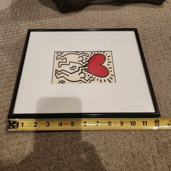 Keith Haring framed print! Must see. BENEFITS RESCUE DOGS - Picture 8 of 14